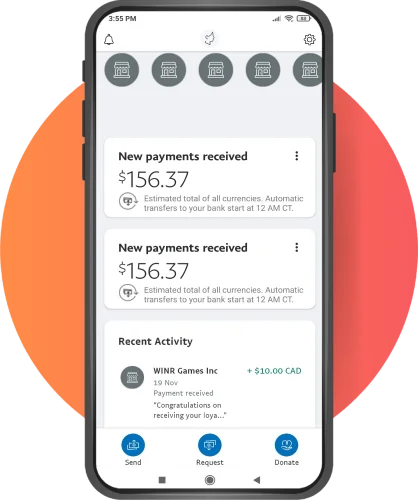 Comprobante de pago de la aplicación Big Time mediante PayPal