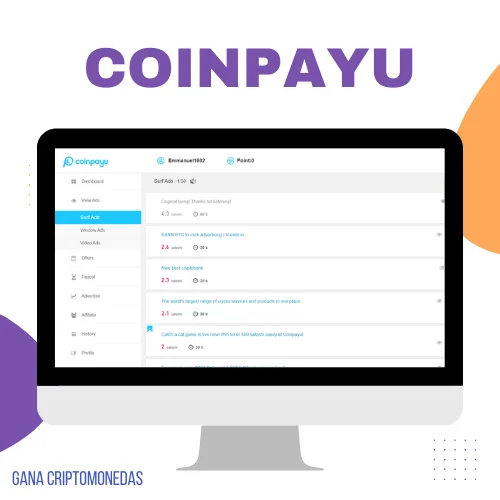 Ganar criptomonedas (bitcoin) con CoinPayu