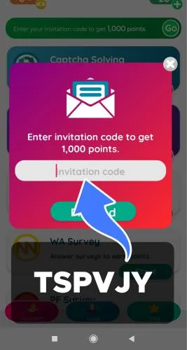 Código de invitación de la aplicación DigiWards